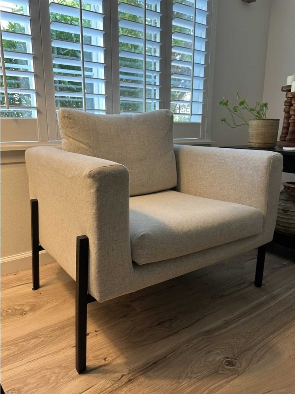 IKEA Koarp Chair Cover - Light Grey / Beige